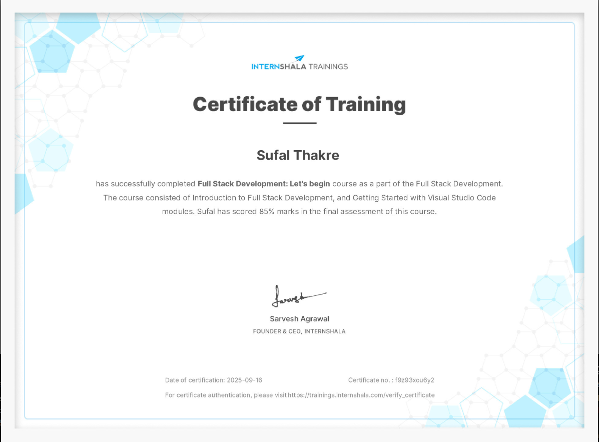 Certificate Thumbnail