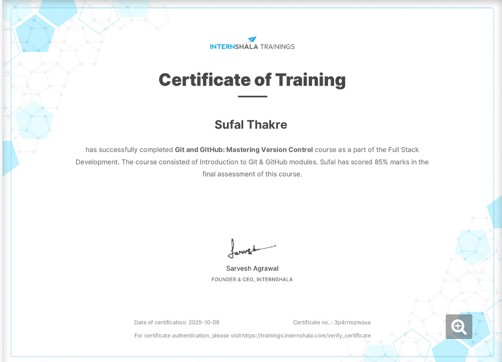 Certificate Thumbnail
